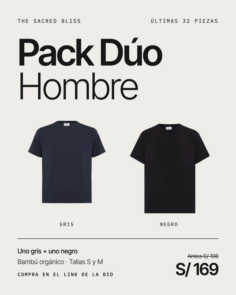 Pack Dúo Hombre — Gris + Negro